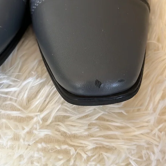 Calvin Klein Grey Cap Toe Monk  Strap Toe Shoes sz 10.5 - Picture 5 of 8